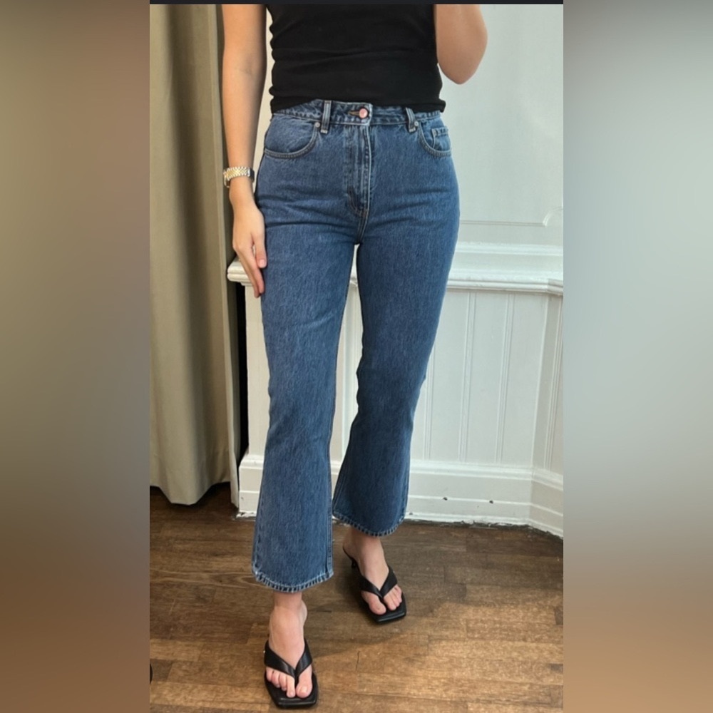 GANNI Organic Cotton  Betzy Cropped Denim Jeans